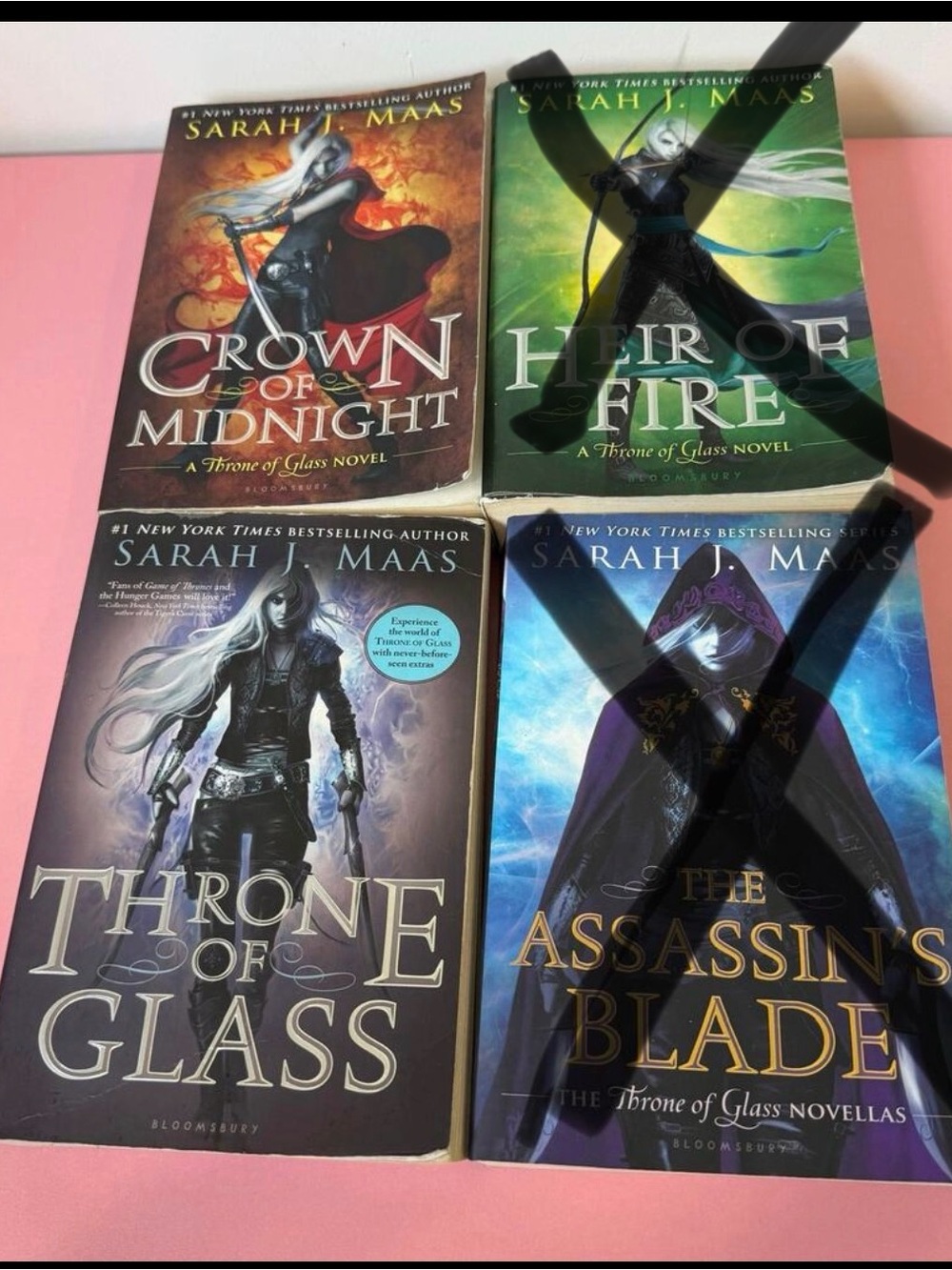 Throne of Glass Series OOP OG Covers Character 2 Books Paper back